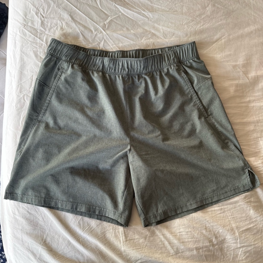 Old Navy Olive Athletic Shorts (7 inch inseam)